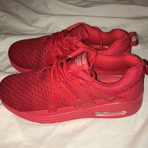 Red sneakers